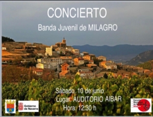 Concierto Banda Juvenil de Milagro @ Auditorio Álvaro Aldunate Sada | Aibar | Navarra | España
