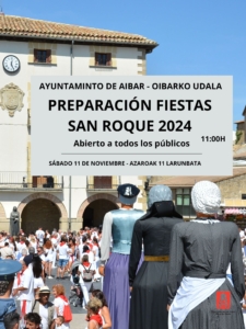 REUNIÓN ABIERTA PREPARACIÓN FIESTAS SAN ROQUE 2024 @ AYUNTAMINENTO DE AIBAR/OIBARKO UDALA